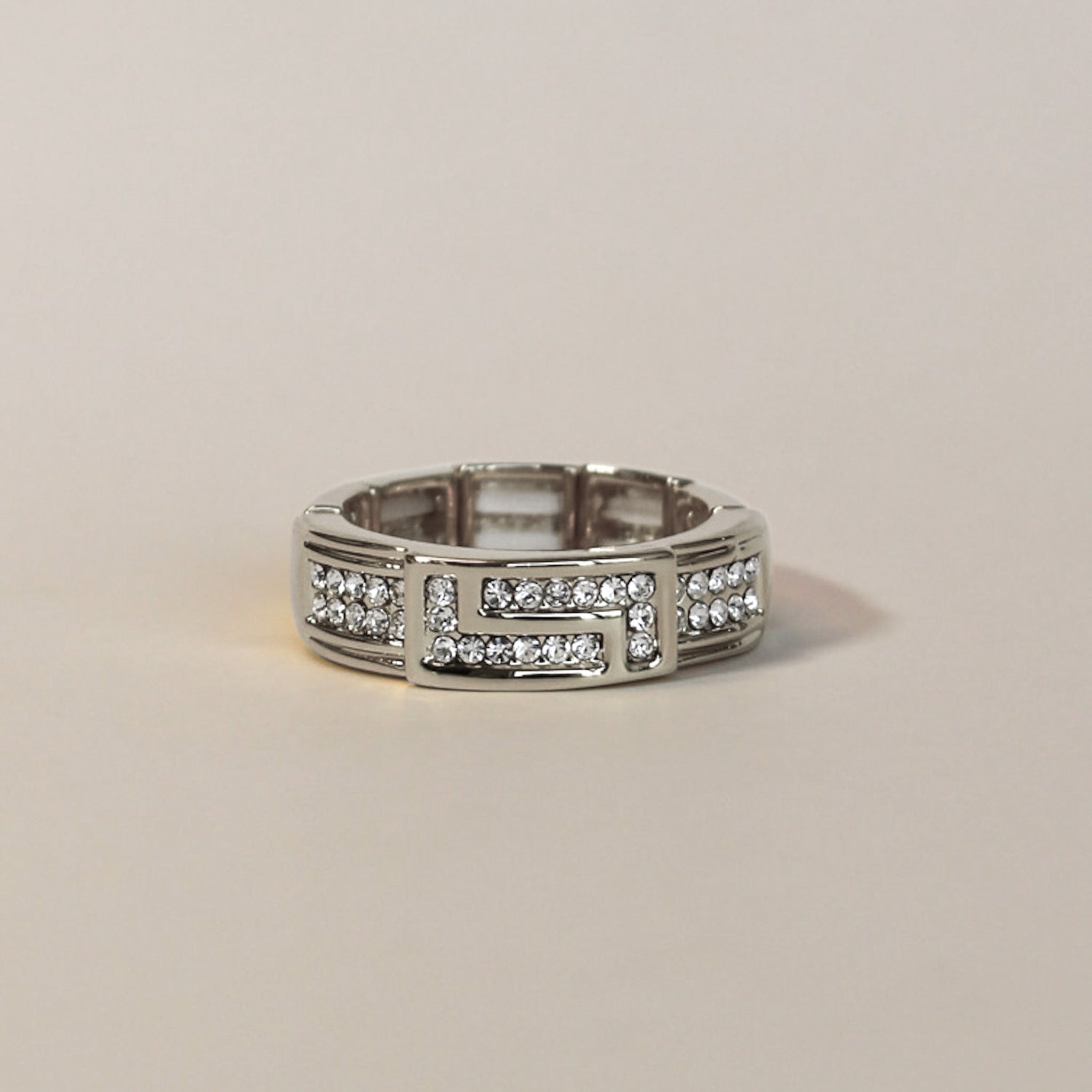 Silver Band w/ CZ Stretch Ring